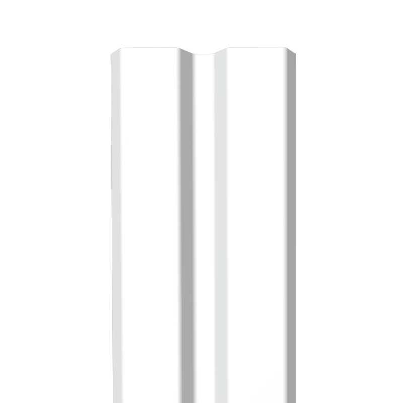 Металлический штакетник Гладкий полиэстер RAL 9003 (Белый) 2000*87*0,45 односторонний Прямой