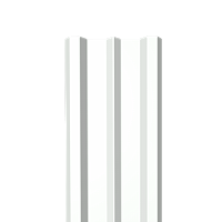 Металлический штакетник Гладкий полиэстер RAL 9003 (Белый) 2000*100*0,45 двухсторонний Прямой